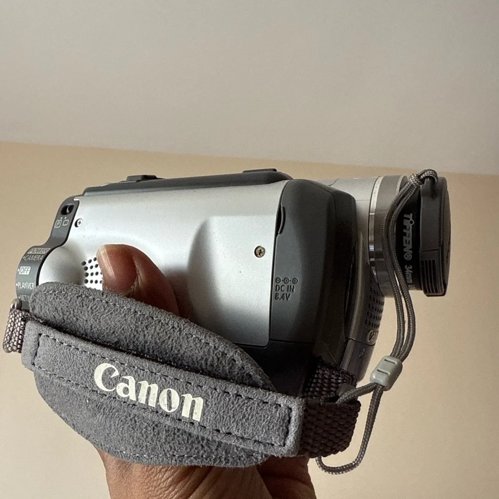 Canon Silver and Black Handy Camcorder